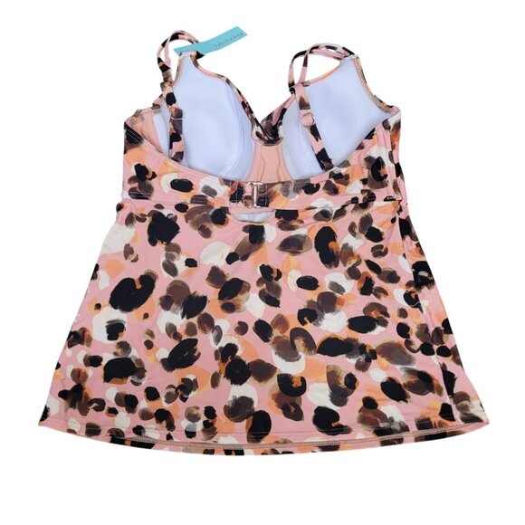 Birdsong Size 38D Bare Necessities Wild One Underwire Wrap Tankini Swim Top - Picture 3 of 11